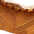 Tumbona mecedora con cojín de madera maciza de