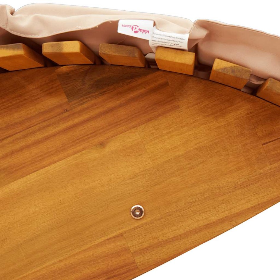 Tumbona mecedora con cojín de madera maciza de