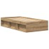 Estructura de cama sin colchón roble artesanal 75x190