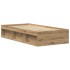 Estructura de cama sin colchón roble artesanal 75x190