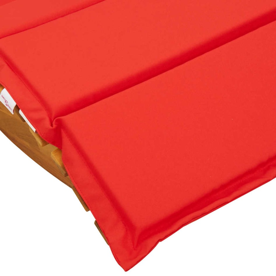 Tumbona mecedora con cojín de madera maciza de