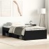 Estructura de cama sin colchón roble negro 90x190