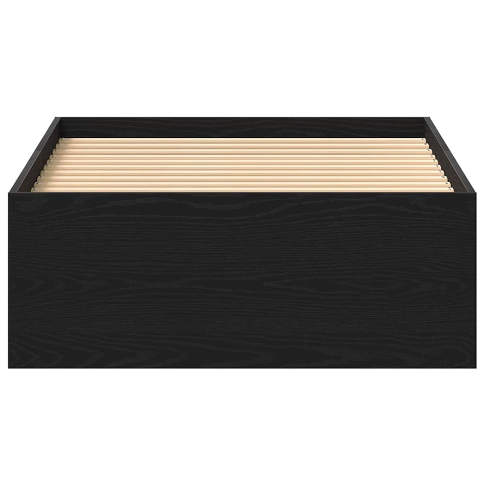 Estructura de cama sin colchón roble negro 90x190