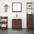 Set de muebles baño 2 pzas madera contrachapada marrón