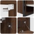 Set de muebles baño 2 pzas madera contrachapada marrón