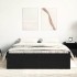 Estructura de cama sin colchón roble negro 140x200