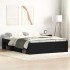 Estructura de cama sin colchón roble negro 140x190