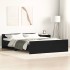 Estructura de cama sin colchón roble negro 140x200