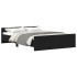 Estructura de cama sin colchón roble negro 140x200