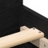 Estructura de cama sin colchón roble negro 140x200