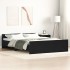 Estructura de cama sin colchón roble negro 135x190