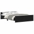 Estructura de cama sin colchón roble negro 135x190