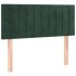 Cama box spring colchón y LED terciopelo verde oscuro 90x200