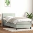 Cama box spring con colchón terciopelo gris claro 80x220