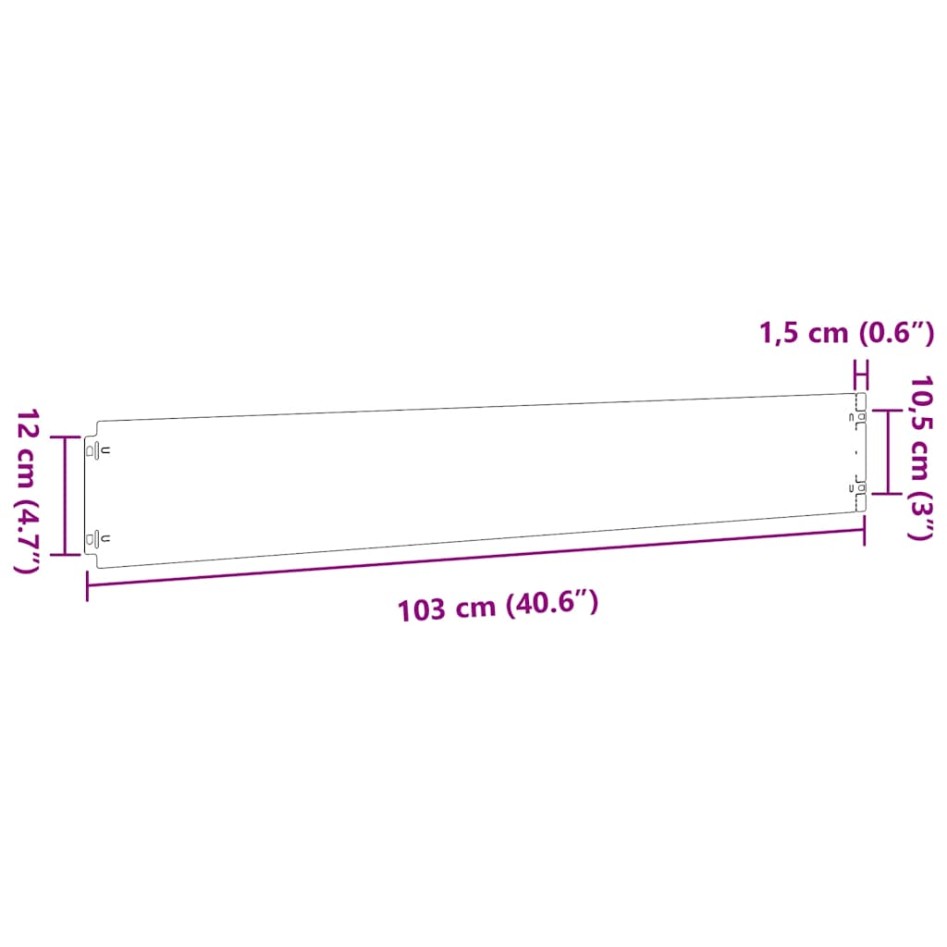 Bordes para césped  30 uds 15x103 cm acero