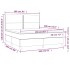 Cama box spring colchón y LED terciopelo gris claro 160x200
