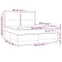 Cama box spring colchón y LED terciopelo gris oscuro 180x200
