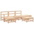 Juego de muebles de jardín 6 piezas madera maciza de