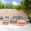 Juego de muebles de jardín 6 pzas madera maciza abeto Douglas