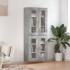 Aparador alto madera contrachapada gris hormigón 69,5x34x180