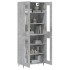 Aparador alto madera contrachapada gris hormigón 69,5x34x180