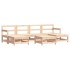 Juego de muebles de jardín 7 piezas madera maciza de