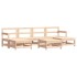 Juego de muebles de jardín 7 piezas madera maciza de
