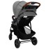 Carrito de bebés 2 en 1 de acero gris