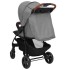 Carrito de bebés 2 en 1 de acero gris