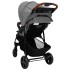 Carrito de bebés 2 en 1 de acero gris