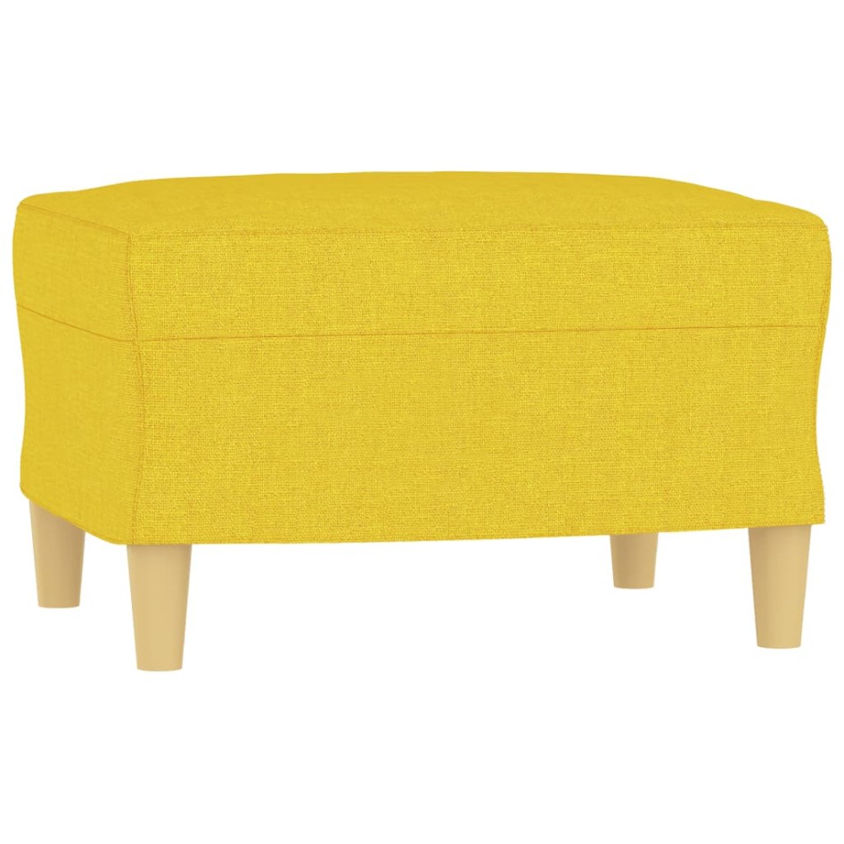 Sillón con taburete tela amarillo claro 60