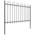 Valla de jardín con puntas de aro acero negro 13,6x1,2