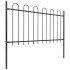 Valla de jardín con puntas de aro acero negro 15,3x1