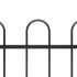 Valla de jardín con puntas de aro acero negro 15,3x1
