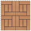 Baldosas de porche de WPC 30x30 cm 2 m² color teca 22 unidades