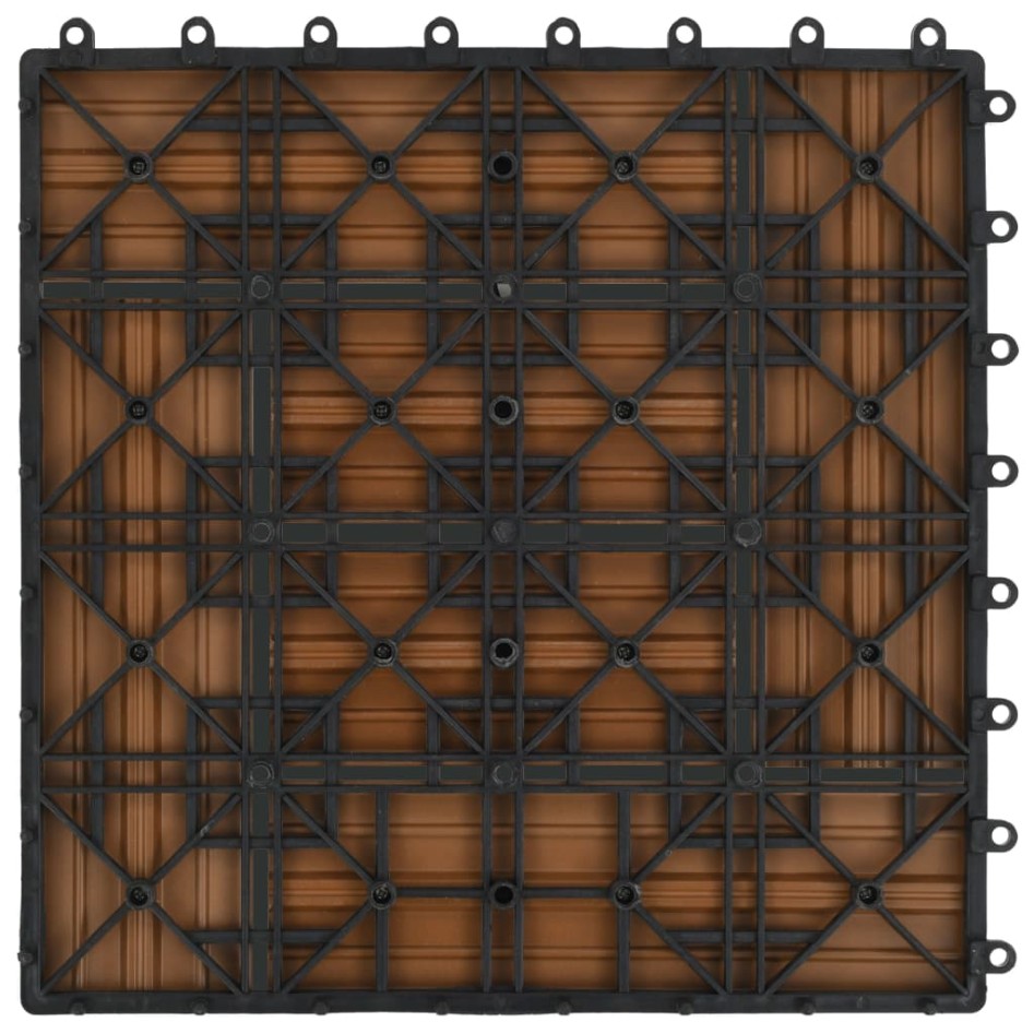 Baldosas de porche de WPC 30x30 cm 2 m² color teca 22