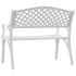 Banco de jardín de aluminio fundido blanco 102