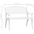 Banco de jardín de aluminio fundido blanco 102