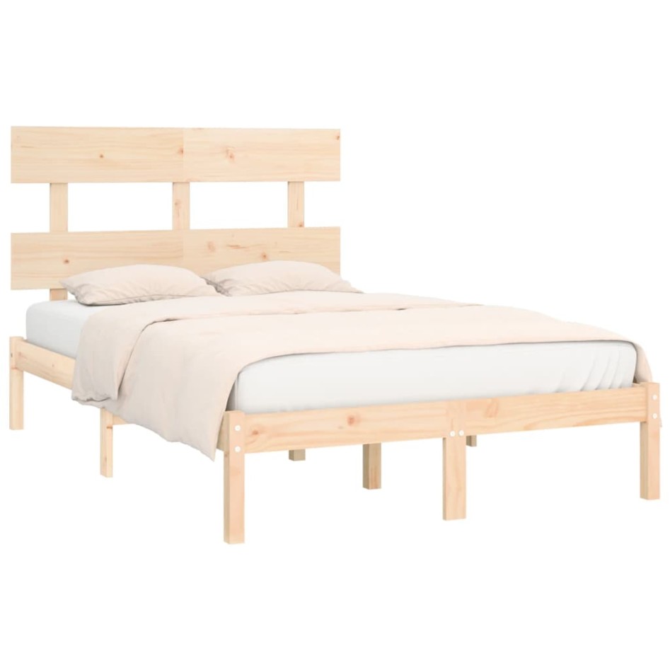 Estructura de cama madera maciza 150x200