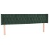 Cabecero de terciopelo verde oscuro 183x16x78/88