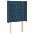 Cabecero con orejas de terciopelo azul oscuro 83x16x118/128