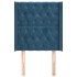 Cabecero con orejas de terciopelo azul oscuro 83x16x118/128