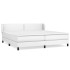 Cama box spring con colchón cuero sintético blanco 200x200