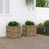 Jardineras de exterior 2 unidades madera impregnada de