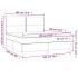 Cama box spring colchón y LED cuero sintético negro 180x200