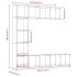 Set de estantería/mueble TV 3 pzas roble marrón 180x30x180