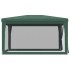 Carpa para fiestas con 4 paredes de malla HDPE verde 3x4