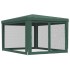 Carpa para fiestas con 4 paredes de malla HDPE verde 3x4