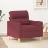 Sillón de tela rojo tinto 60