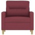 Sillón de tela rojo tinto 60